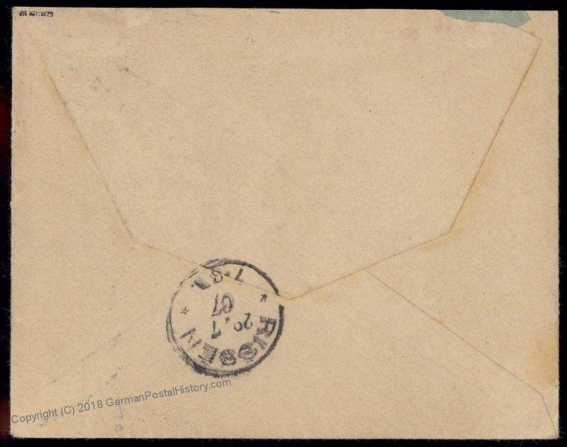 Germany SW Africa 1907 WARMBAD DSWA Feldpost Rissen Expertized Cover 77839