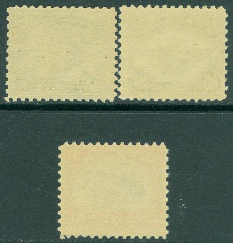 EDW1949SELL : USA 1918-23 Scott #3, 4, 5 All Mint Never Hinged. Catalog $310.00.