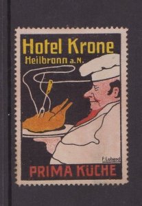 German - Hotel Krone  Heilbronn Great Kitchen Artist F. Lubasch