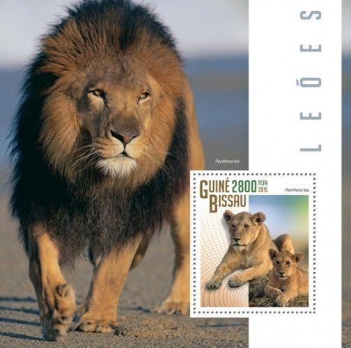 Z08 GB15102b GUINEA-BISSAU 2015 Lions MNH ** Postfrisch