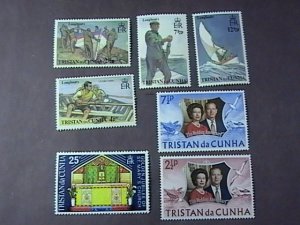 TRISTAN da CUNHA # 174-180 -MINT NEVER/HINGED- 7 STAMP RUN---QEII----1972-73