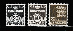 Denmark 493-494, 500 MNH Various