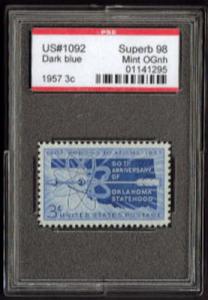 1092 SUPERB OG NH, w/PSE (GRADED 98, ENCAPSULATED), select n8315