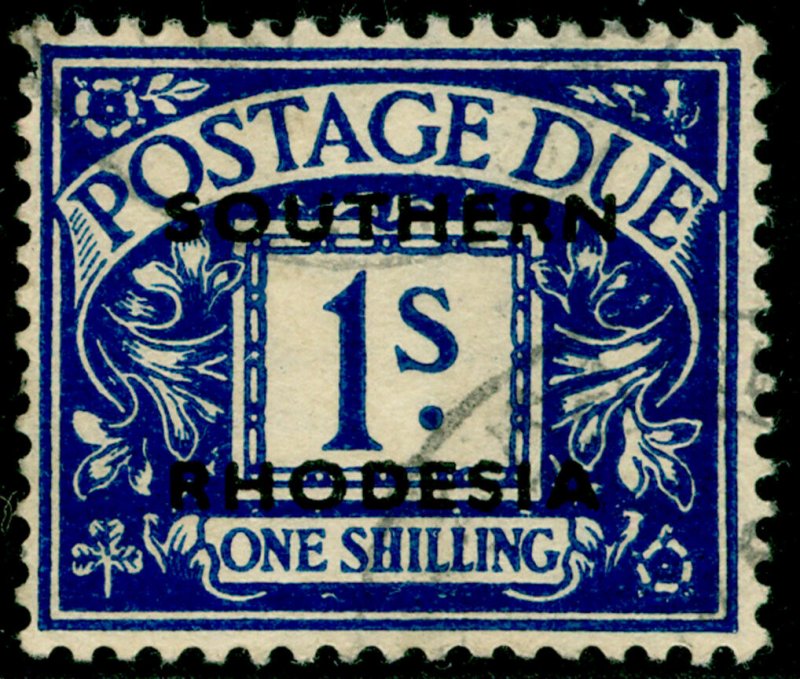 SOUTHERN RHODESIA SGD7, 1s dp blue, FINE USED.