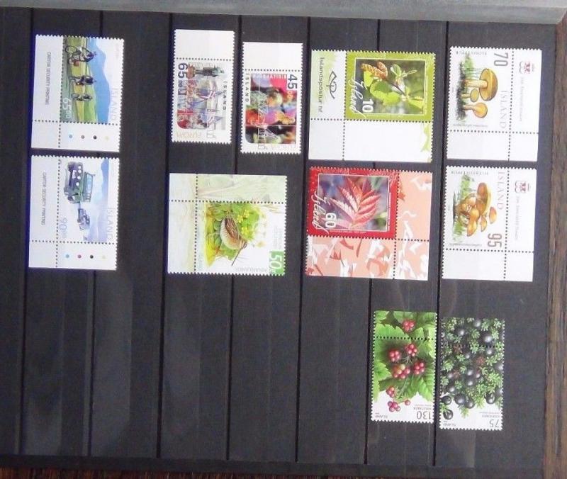 Iceland 1998 2007 Issues Mushrooms Berries Europa Forestry etc MNH 