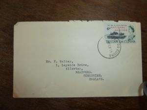 Tristan da Cunha 1971 6d Savings Ship on cover (54bea)