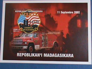 2001-MADAGASCAR STAMP: IN MEMORY OF OUR FALLEN HEROES:MINT NH S/S SHEET
