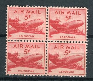 USA; 1946 . AIRMAIL issue fine MINT MNH Unmounted BLOCK of 4