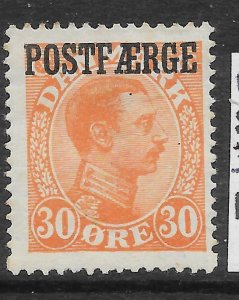 DENMARK SGP212 1922 30o ORANGE PARCEL POST STAMP MTD MINT