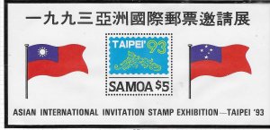 Samoa #831 Taipei '93  Souvenir Sheet (MNH) CV $9.00