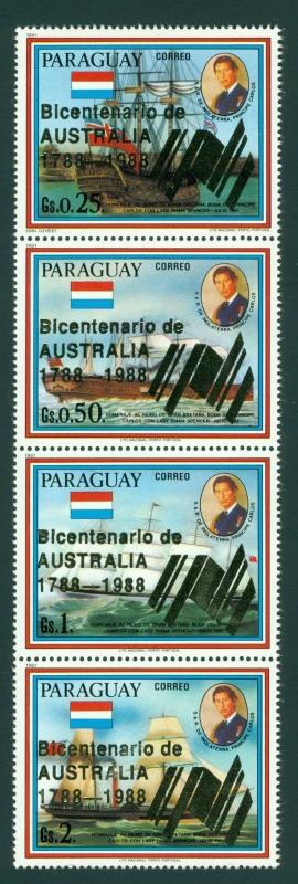 Paraguay Scott #2253 MNH OVPT Gold Australia Bicentenary CV$3+