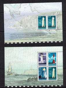 Australia: 2002 Lighthouses, 5 panes from Premium Booklet, MNH 
