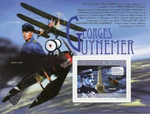 Guinea Aviation Stamps 2007 MNH Georges Guynemer WWI WW1 Fighter Ace 1v S/S I