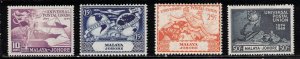 JOHORE Scott # 151-4 MH - 1949 UPU Set