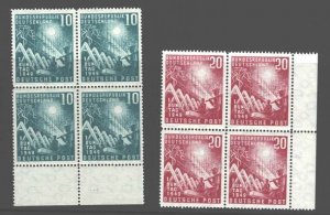 Germany 1949 West German Parliament set unmounted mint blks of 4 sg1033-4 cat