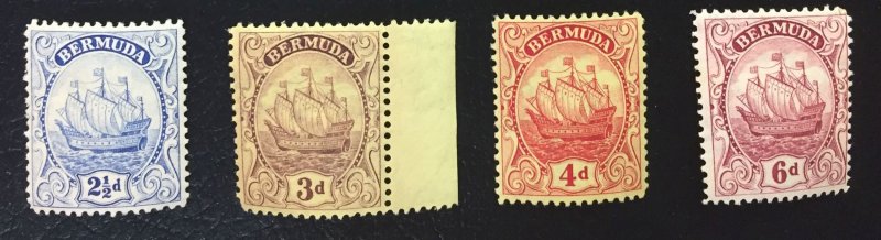 Bermuda #44,45,46,47 MNHOG F/VF Ship Set SCV $33.75 w/BONUS FREEBIE