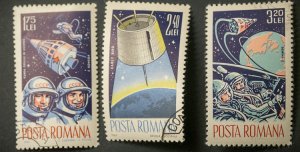Romania #1764-1766 USED set space achievements