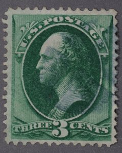 United States #158 Used XF Bright Color White Paper Light Cancel