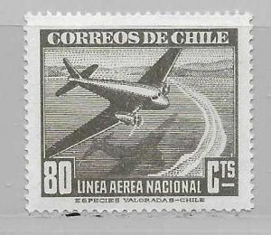 Chile C81 80c Plane single MNH