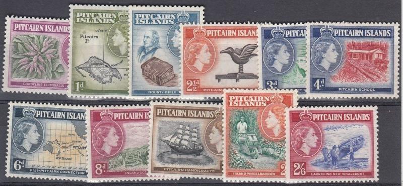 Pitcairn Islands scott 20-30 Mint hinged (Catalog Value $63.55) 