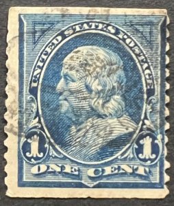 Scott#: 264 - Benjamin Franklin 1¢ 1895 BEP single used stamp - Lot G10