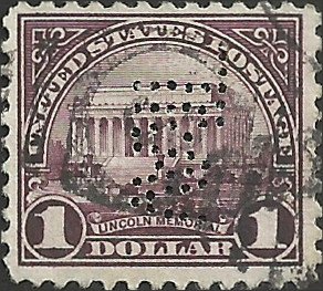 # 571 Used Violet Brown Lincoln Memorial