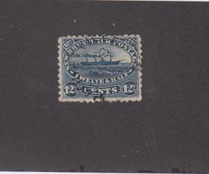 NEW BRUNSWICK  (LOT MK602)  #10  VFV-USED  12 1/2cts STEAMSHIP  CAT VALUE $75