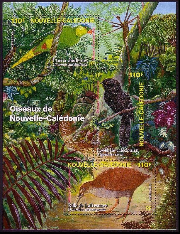 New Caledonia Endangered Birds BirdLife MS SG#MS1380