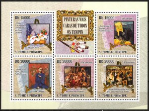 Sao Tome and Principe 2010 Art Paintings Rubens Renoir Cezanne Picasso sheet MNH