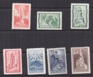 LATVIA, 1937 Monuments set of 7, lhm.