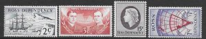 Ross Dependency L5-8  1967  set 4  FVF Mint  NH