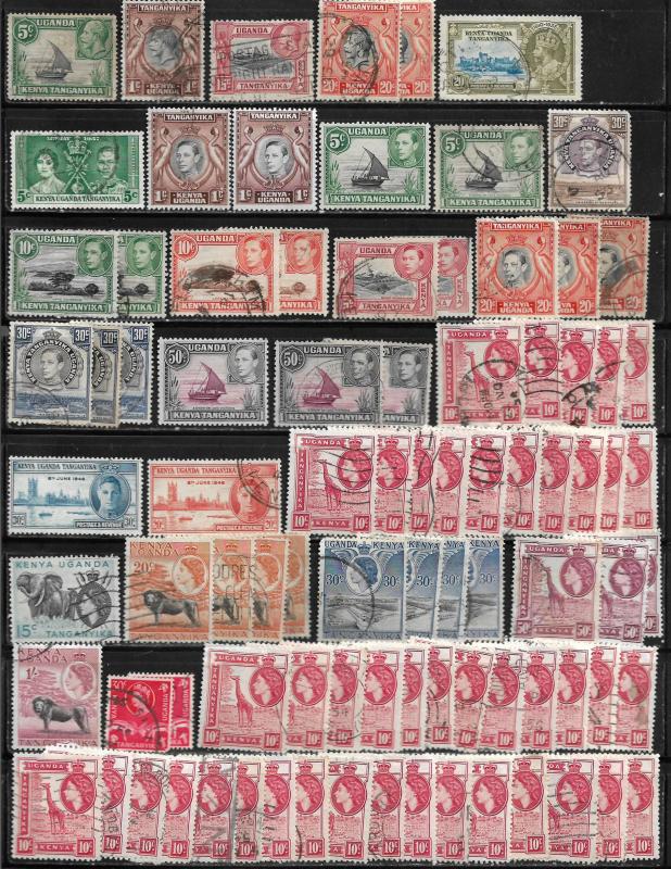 COLLECTION LOT OF 139 KENYA UGANDA TANZANIA 2 SCAN CLEARANCE