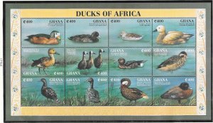 Ghana #1794   The Ducks  of Ghana sheet of 12  (MNH) CV$10.50