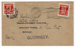 Guernsey 1942 St. Peter Port cancels on adversity envelope
