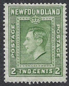 Newfoundland #245 2¢ King George VI (1938).