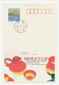 Postal stationery Japan Ryukyu Glass - Tea