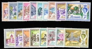 Bermuda #175-191 Cat$40.80, 1962-68, complete set of 18, never hinged (few lo...