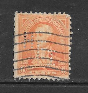 #711 Used Single Perfin