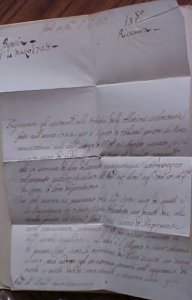ITALY   BREP.VEN 1728 SLAVE LETTER TO MONASTERY ONLY USED 2 YEARS