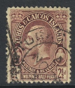 Turks Caicos Scott 64 - SG180, 1928 George V 2.1/2d used