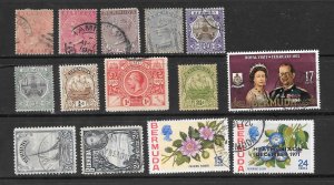 Bermuda Mint & Used Lot of 14 different stamps 2017 CV $20.35