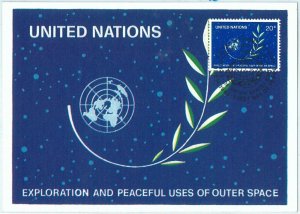 68867 - UNITED NATIONS - Postal History - 1982 MAXIMUM CARD - SPACE-