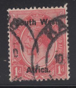 South West Africa 1923 used Scott #2 1p George V, red English single