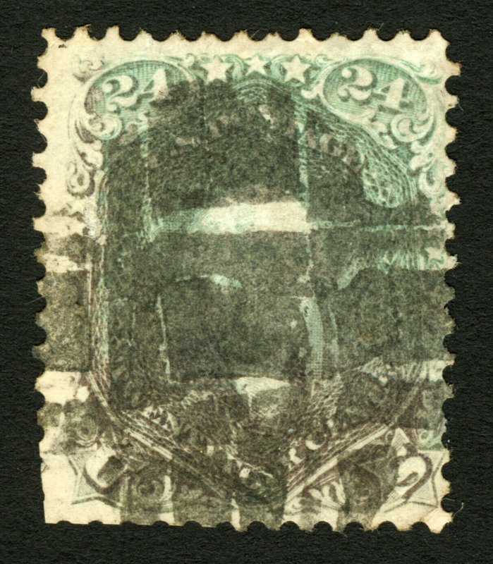 #78b 24c Gray 1862 Used Segmented Cxl CV $300