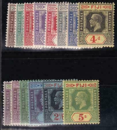 Fiji 1912-1923 SC 93-106 LH Set