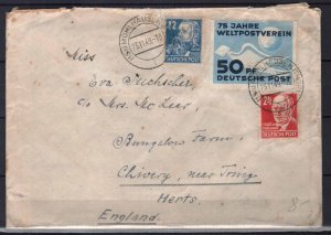 GERMANY STAMPS COVER 1949 TO ENGLAND