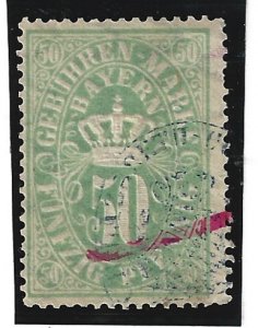 Bavaria Used  50 pf Revenue  stamp