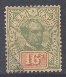 Sarawak Scott 17 - SG17, 1888 Postage & Revenue 16c used