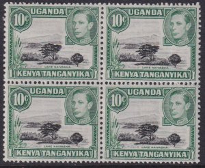 KENYA, UGANDA & TANG. (K.U.T.) 1949 10c black and green in block - 36234