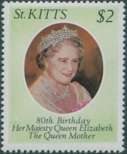 St Kitts 1980 SG48 $2 Queen Mother 80th Birthday MNH